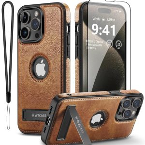 Luxury Premium Kickstand Magnetic Leather Phone Case For iPhone Series