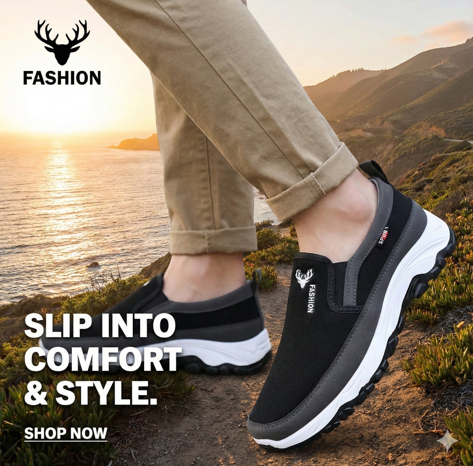 Deer Fashion FeatherLite Men’s All-Day Comfort ArchSupport Shoes - Image 15