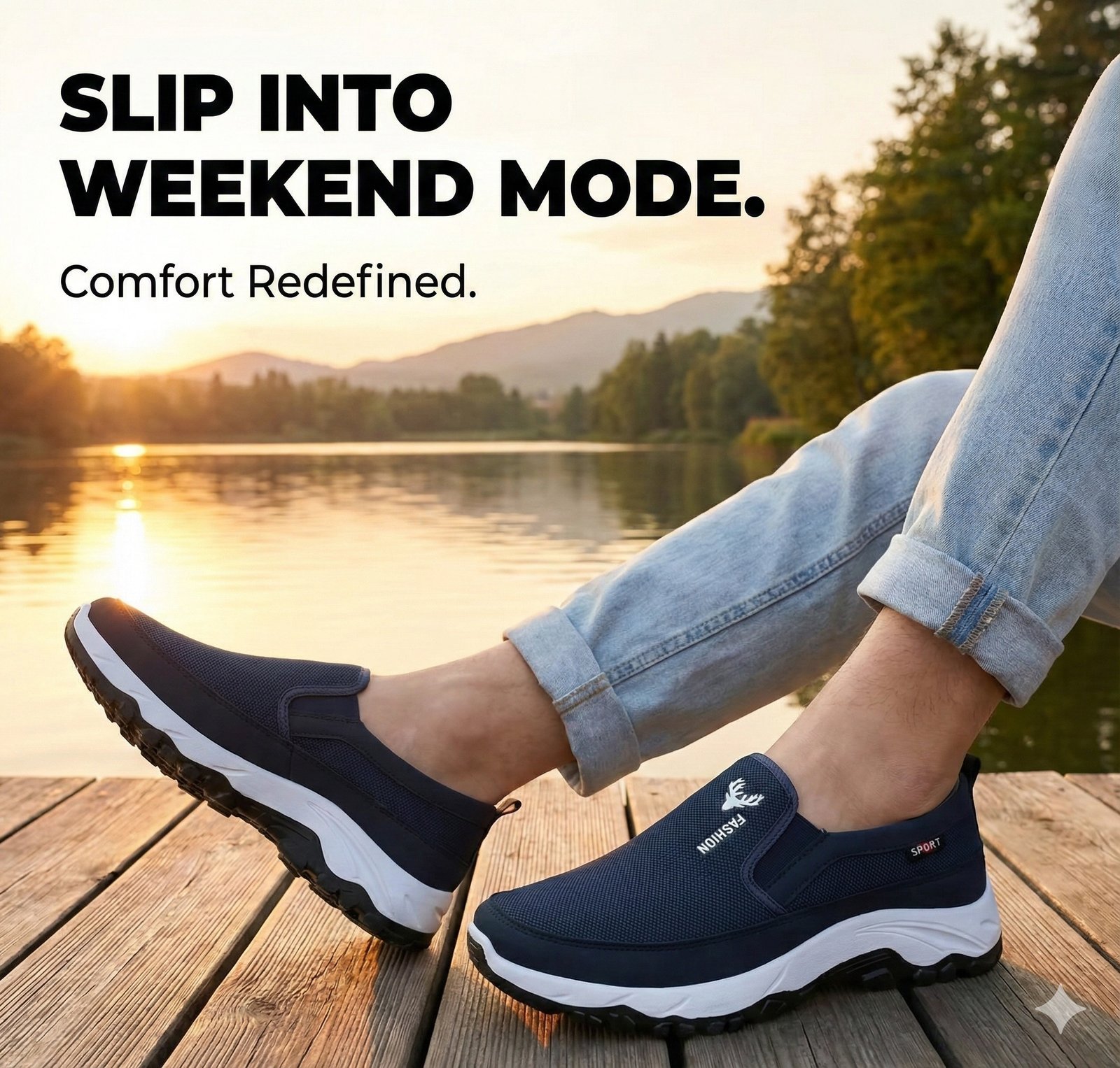 Deer Fashion FeatherLite Men’s All-Day Comfort ArchSupport Shoes - Image 20