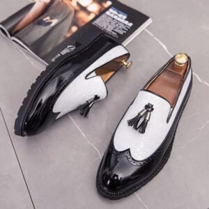 Modern Italian Tassel Loafers | Wetlook Slip-On Luxury