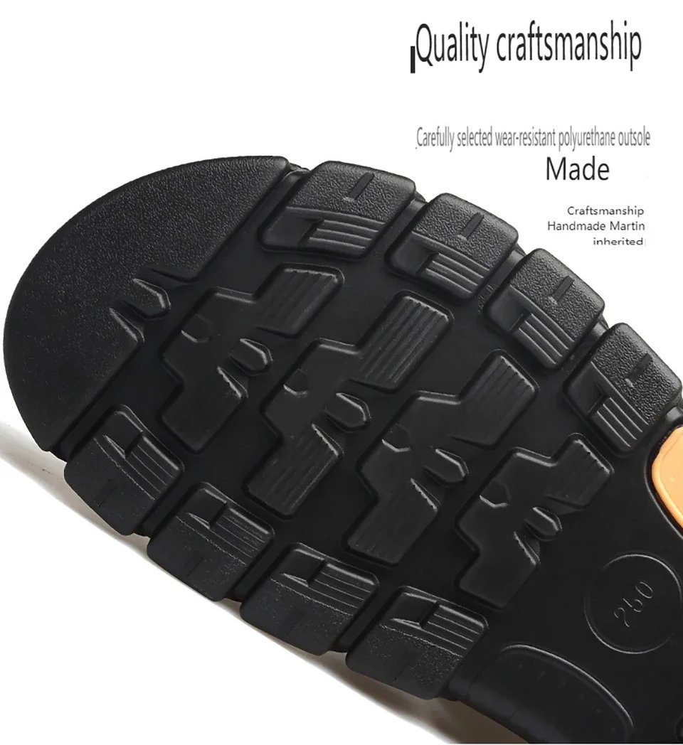 Italian Style Open shoes Outdoor Ergonomic Non-slip Thick-soled Cowhide Leather Men Sandals - Image 10