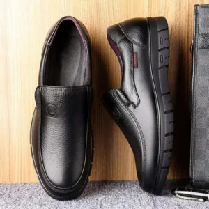 Leather Casual Shoes Genuine Leather Men Flat Platform Walking Shoes Footwear Loafers Sneakers 00501