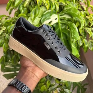 Onyx Elite Patent Leather Luxury Sneakers
